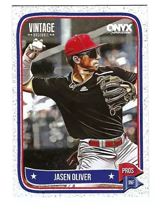 Jasen Oliver 2024 Onyx Vintage Baseball Prospect Card • $4.99