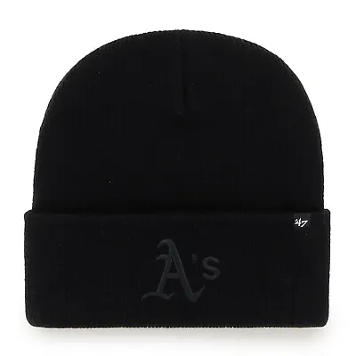 MLB Oakland Athletics A's Woolly Hat Haymaker Cuff Knit Hat Black 195000598791 • $22.91