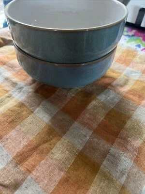 £22 • Buy Denby Azure Blue (solid Colour) 2 X Cereal /Soup Bowls 6 