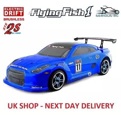 Nissan GTR BRUSHLESS RC Drift Car *1:10th Scale DRIFT* - Ready To Run & Battery • £209.99