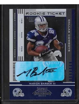 2005 Playoff Contenders #152 Marion Barber Auto RC • $24.99