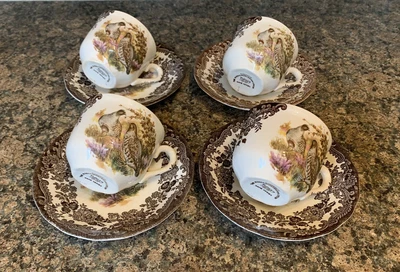 £12.50 • Buy Royal Worcester Palissy Game Series  4 Cups & Saucers Partridge & Ducks Lot 2