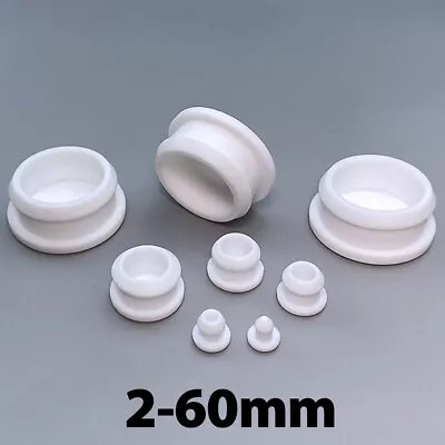 White Cover Plugs Hole Caps End Caps Silicone Rubber Gasket Plugs 2.5mm-60.6mm • £1.79