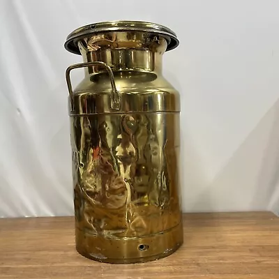 Rare VTG Antique Piers Dairy Palo Alto CA Creameries Brass Metal Milk Can Farm • $359.96