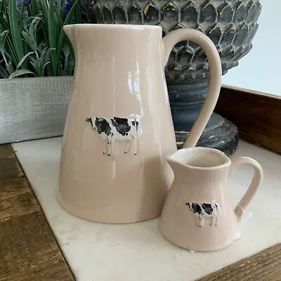 Cow Jug Milk Cream Ceramic Deep Cream Traditional Country Kitchen Stoneware • £10.99