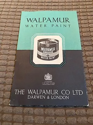 Original Walpamur Water Paint Colour Chart 1956 - Kent Blaxhill Colchester Essex • £5