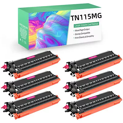 6PK High Yield TN115 Magenta Toner Cartridge For Brother MFC-9840CDW MFC-9440CN • $126.98