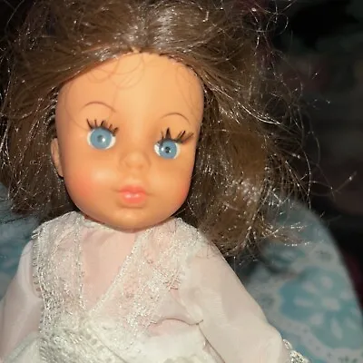 VINTAGE FURGA DOLL WITH LOVELY DRESS MADE IN ITALY Cream Lace Dress • $4