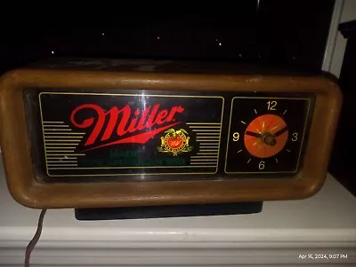 1983 Miller High Life Beer Starburst Motion Lighted Bar Clock Sign See Video • $100
