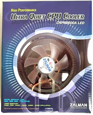 Zalman CNPS9500A LED CPU Cooler Fan Copper Fin Intel Socket 115x 775 AMD AM3 FM2 • $24.99