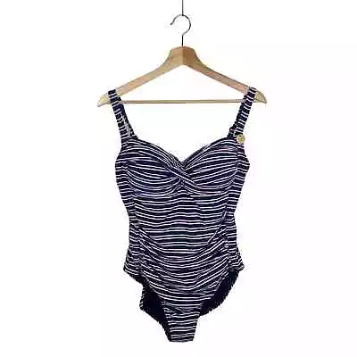 NWT Nip Tuck Swim Sailor Stripe Joanne One-Piece Swimsuit 12  • $39.99