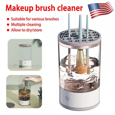  Automatic Brush Cleaner Electric Makeup Brush Cleaning Machine Fast Clean Dryer • $10.99