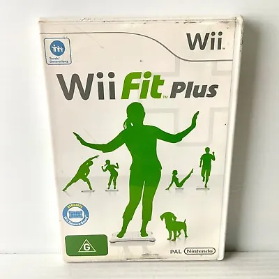 Wii Fit Plus + Manual - Nintendo Wii - Tested & Working - Free Postage • $4.88