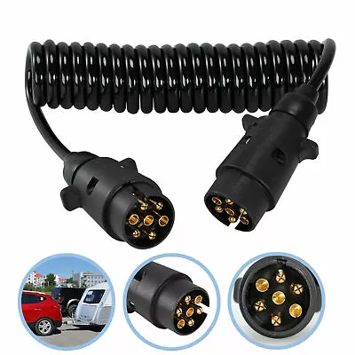 3M Trailer Light Board Extension Lead Cable 7 Pin Plug Socket Towing Wire Truck • £10.99