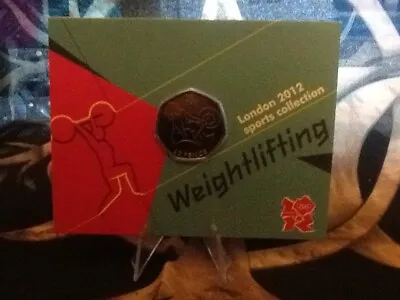 Olympic 50p Coin WEIGHTLIFTING Official Royal Mint Coinbunc Certified • £7