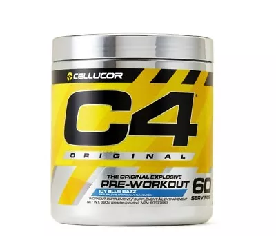 Cellucor C4 Original Pre Workout Powder - 60 Servings Blue Raz Exp 03/2024 • $26