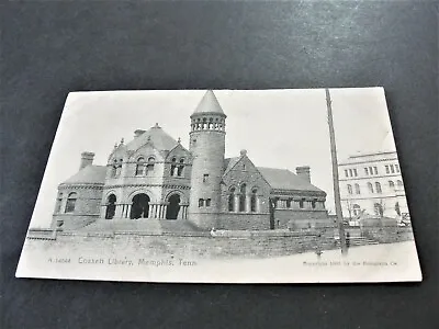 Cossitt Library- Memphis Tennessee - Ben Franklin 1 Cent Stamp-1907 Postcard.  • $12.63