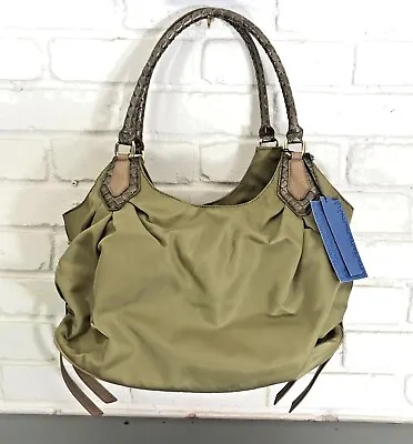 Simply Vera Wang Tote Shopper Handbag Purse Khaki Green Retail $99 NWT. • $34.99