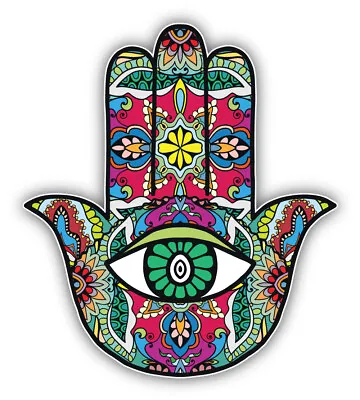 Hamsa Hand Of Fatima Eye Vinyl Sticker Decal • $2.95