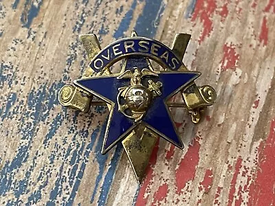 WWII U.S. Marine Corps Service Lapel Pin Victory Sweetheart USMC EGA Sterling • $44.99
