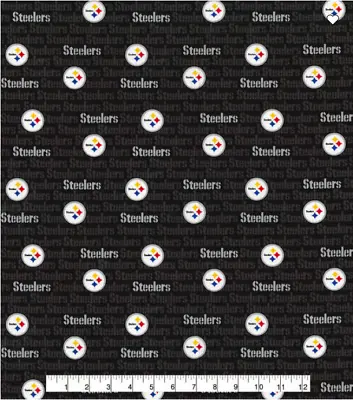 $14.95 • Buy NFL Pittsburgh Steelers Mini Print 14497-D Cotton Fabric By The Yard