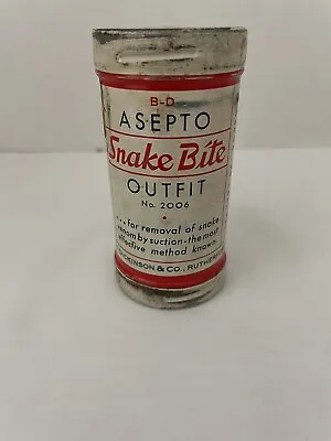 VTG B-D Asepto Snake Bite Kit Contents Outfit Metal Tin #2006  • $13
