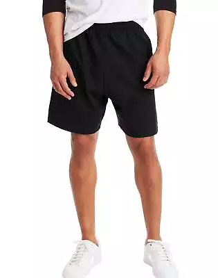 Hanes Men Shorts Jersey Pocket Elastic Waist Cotton Solid 7.5 Inseam S To 4XL • $12.96