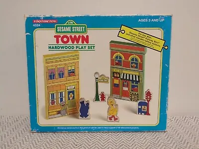 Vintage 1995 Sesame Street Hardwood Town Playset 4524 • $44.95