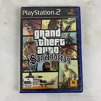 Grand Theft Auto San Andreas GTA Rockstar PS2 Sony PlayStation Game PAL • $19.95