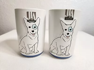 Pet Friends Bathroom Tumblers JLA Ceramic NEW LOT Of 2 Accessories Fast Ship • $6