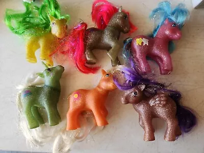 LOT OF 6 VINTAGE MY LITTLE PONY MLP G1 SPARKLE STAR HOPPER SKY ROCKET 1980s • $129.99