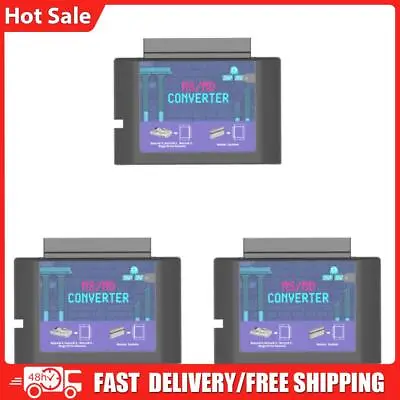 3Pcs MS To MD Game Card Converter Game Video Cassette For Master System For Mege • £24.95