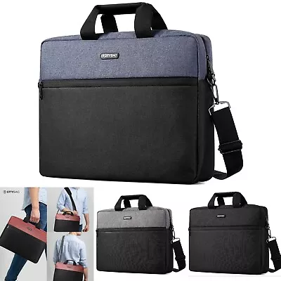 15.6  Laptop Bag Case Computer Briefcase Notebook Padded Shoulder Strap Unisex • £11.99