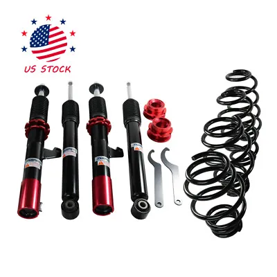 Red Coilover Struts For VW GOLF MK5 MK6 JETTA 2006 07-2014 Suspension Spring KIT • $319.97