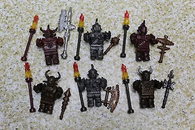 6 Mega Bloks Dragons Krystal Wars Red & Bronze +  Knights & Weapons/Torch's #006 • $10.50