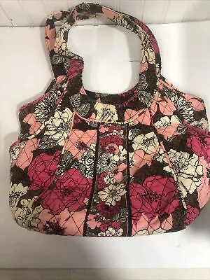 Vera Bradley Side By Side Tote In Macho Rouge Floral With Wallet See All Pics • $11