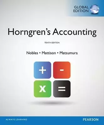 Horngren's Accounting With MyAccountingLab Global Edition By Tracie Miller-Nobl • $111.76