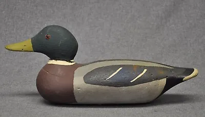 Mason Mallard Drake Duck Decoy Hunter's Paint Glass Eyes Shows Op Underneath • $39.99