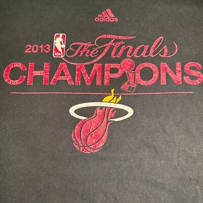 Miami Heat The Finals 2013 NBA Champions T-Shirt Roster Wade LeBron Bosh Haslem • $17.50