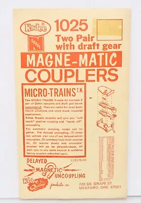 Kadee 1025 Two Pair Couplers With Draft Gear N Scale • $4.95