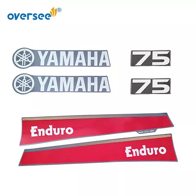 Yamaha Enduro 75HP Graphics/Sticker Kit Anti-UV For Top Cowling Not Fade Outboar • $25.50