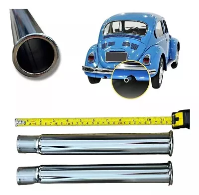 VW BUG BIG Muffler Tips Tail Pipes Ends 2pcs 12in 30cm Ghia Exhaust Pipe Beetle • $49.99