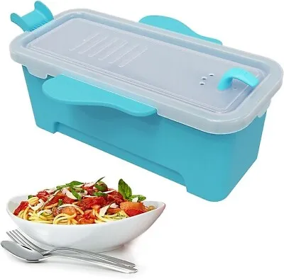 Microwave Pasta Cooker With Strainer Quickly Cooks Up To 68OZ • £7.99