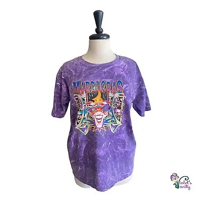 VTG N.A.T. 90s Mardi Gras New Orleans T-Shirt Purple Single Stitch Men’s Sz S • $21.24