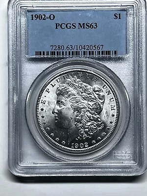 1902-O Morgan Silver Dollar PCGS Certified MS63 New Orleans Mint • $5