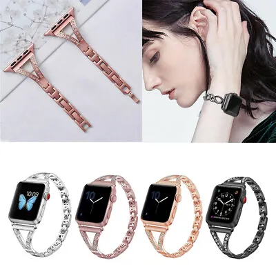 $16.99 • Buy Apple Watch Band Series 7 SE 6 5 4 3 Stainless Steel Bracelet IWatch Strap 40/44