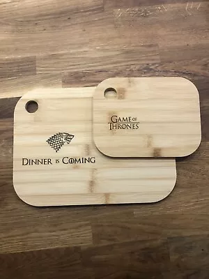 Wooden Chopping Board Chopping Board   GAME OF THRONES  DINNER IS COMING • £0.99