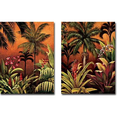 Ubud I & II By Rodolfo Jimenez 2-pc Gallery Wrap Canvas Giclee Set 18 X 15 Each • $149.99