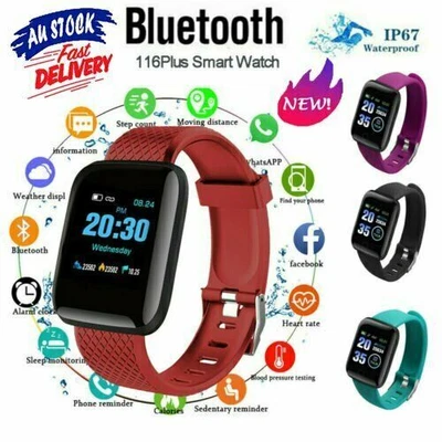 Smart Watch Bluetooth Waterproof Heart Rate Fitness Bracelet For IPhone Samsung • $11.46