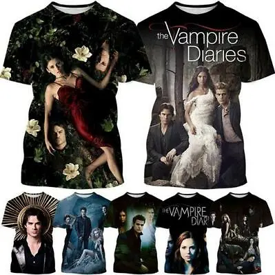 The Vampire Diaries 3D Print T-Shirt Women/Mens Fashion Casual Short Sleeve • £8.39